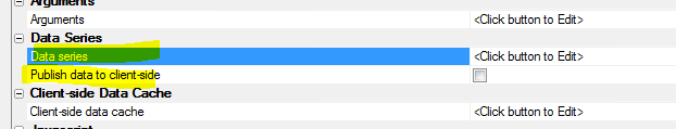 The Data series UX Component property is used to create data series definitions.